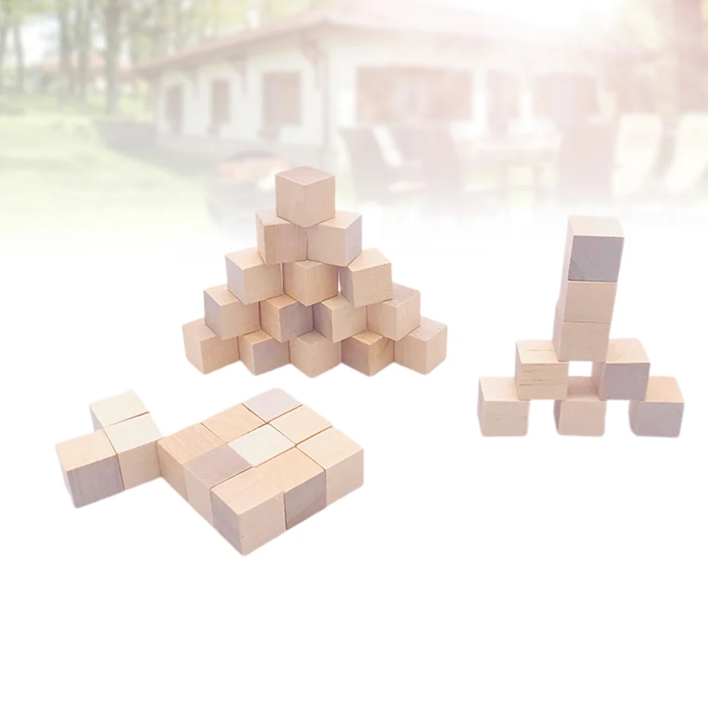 

36pc Cube Block Multifunctional Lightweight Durable Small Wooden Cube Block for Students Kids