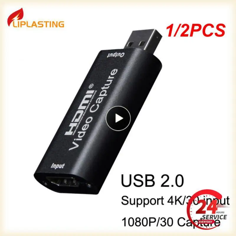 

1/2PCS Audio Video Capture Card 4K 1080P HDMI-compatible USB 3.0 Record to DSLR Camcorder Action Cam for Gaming Streaming