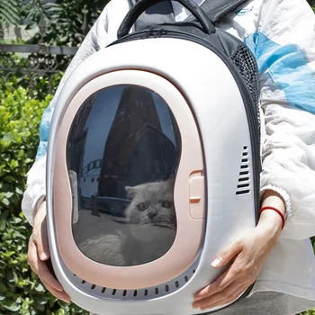 Large Capacity Breathable Cat Backpack Travel Portable Cat Bag Space Capsule Shading Shoulder Pet Backpack Suitable for Cats