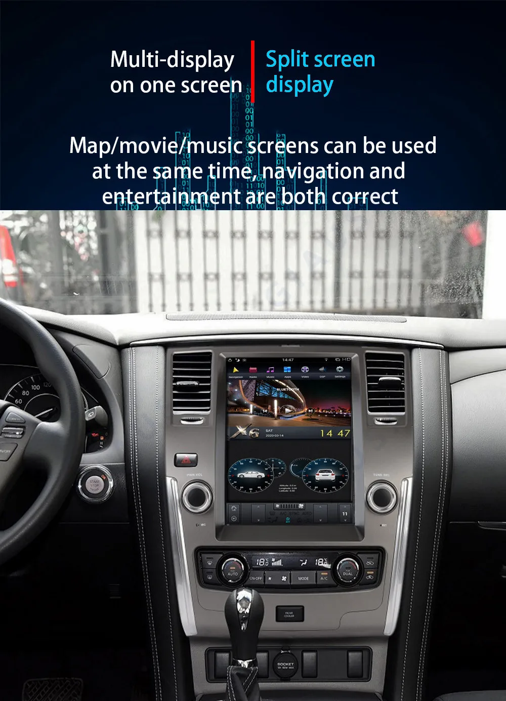 Автомобильный радиоприемник GPS-навигатор для Nissan патруль Y62 2010-2020 Infiniti QX80 Tesla