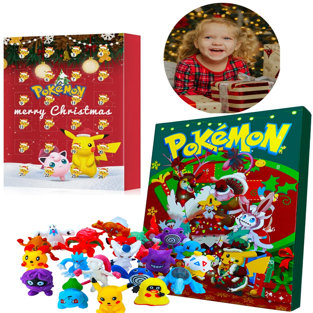 

Pokemon Figure Christmas Gift Advent Calendar Blind Box Gift Kawaii Pikachu Anime Figural Action PVC Model Kids Toys
