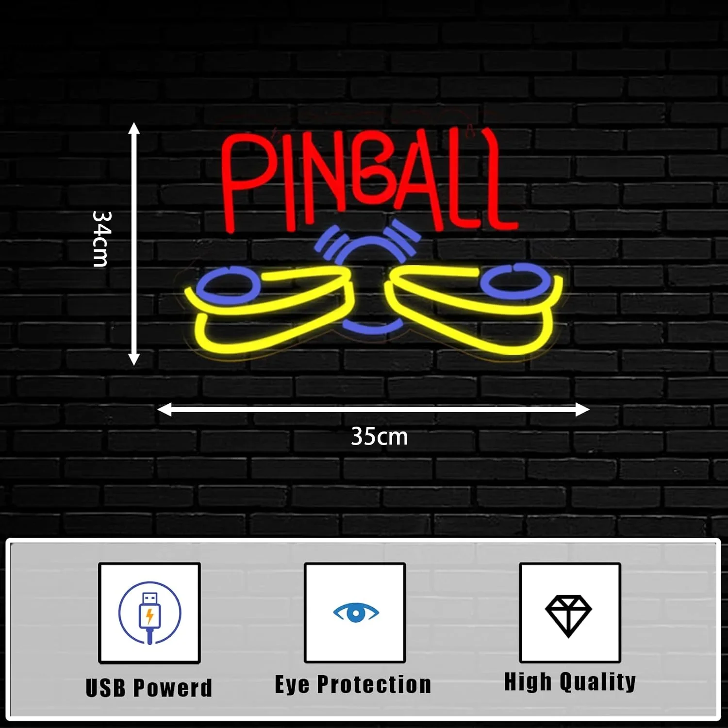 Неоновые Вывески В Стиле Ретро Светодиодный Настенный Декор Для Пинбола Игровой