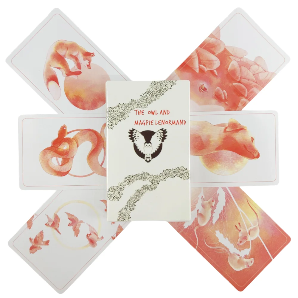 Карточная Игра Таро Ленорман С Совой И Волшебным Дизайном. Классические
