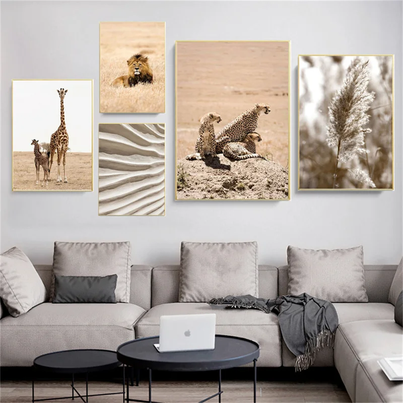 

Алмазная живопись, Африканские животные, натуральный язычок, Лев и Гепард, жираф стразы, Набор для вышивки, украшение для стен дома