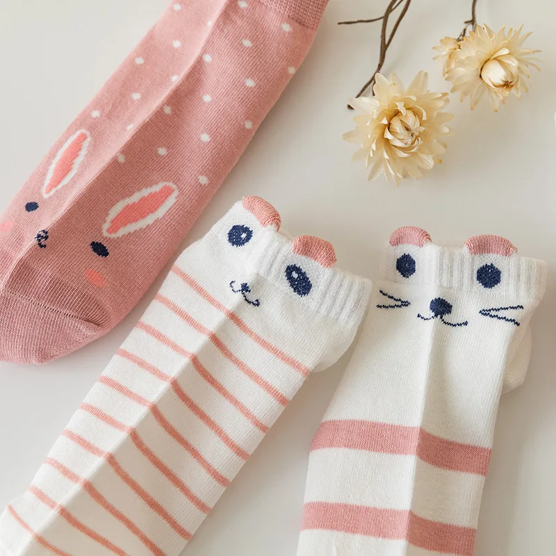 5pair/lot Cute Harajuku Women Socks Set Funny Spring Cat Dog Rabbit Panda Low Cut Short Women Kawaii Designer Socks