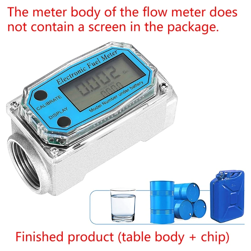 

N58C Turbine Flow Meter Digital Oil Fuel Flow Meter Mini Pump Flow Meter Fuel Die sel Counter Meter Display chip