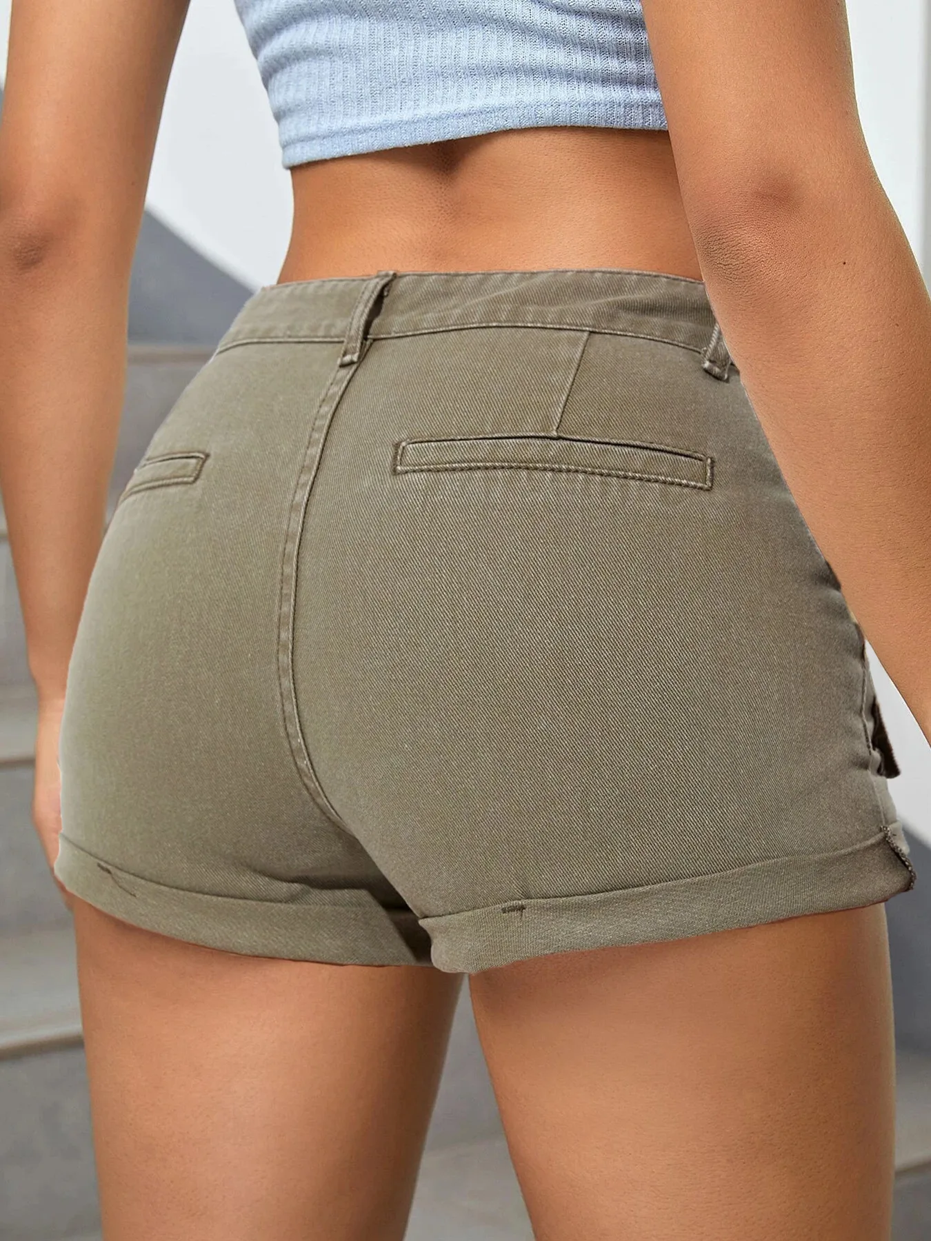 Women's Shorts Summer Solid Color Fashion Casual Street Style Shorts High Waist Shorts Women