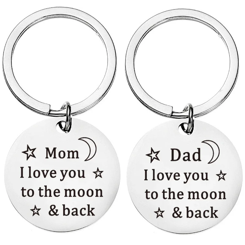 

Подарок на день отца на День Матери брелок из нержавеющей стали с подвеской в подарок