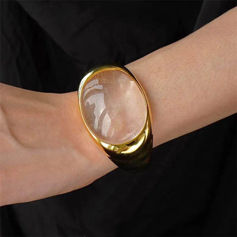 Латунные металлические браслеты wa bransoletka z kamienia naturalnego 2024