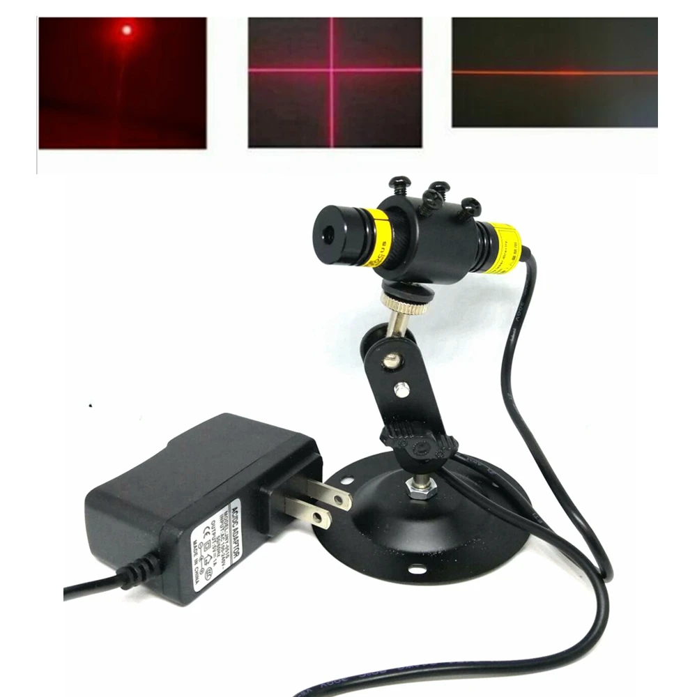 

16X68mm Focusable 50mw/100mW/150mw/200mw/250mw 650nm Red Laser Dot/Line/Cross Diode Locator Module W/ Adapter & Holder