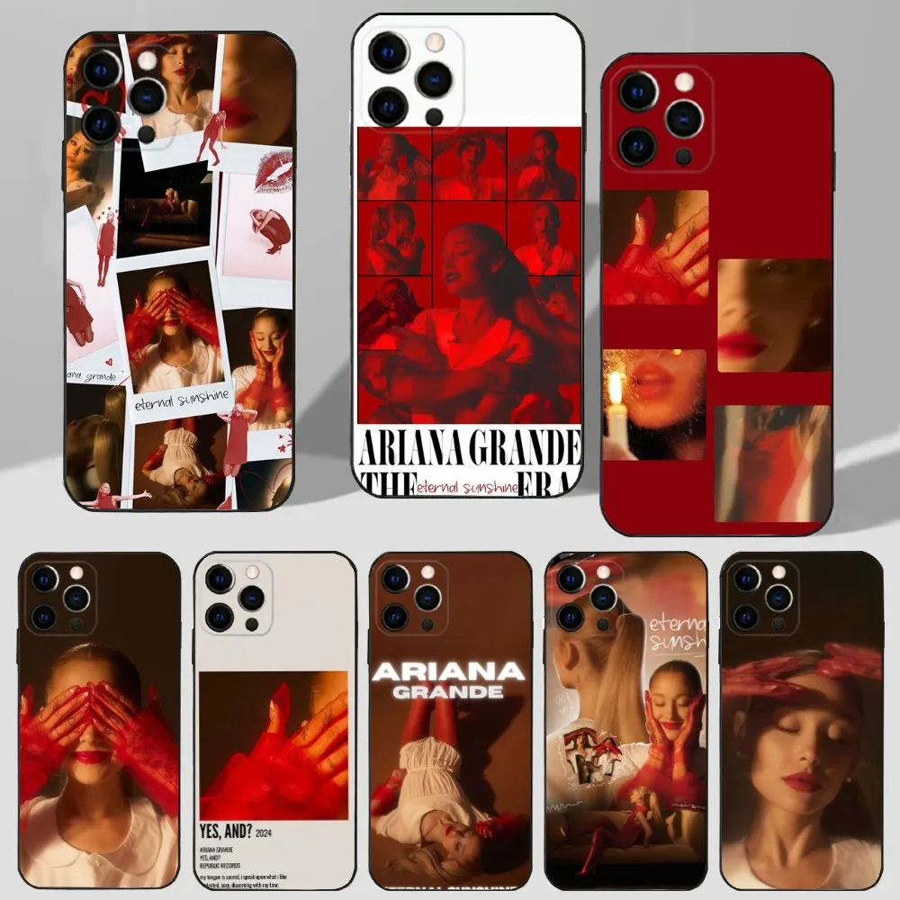 Чехол для телефона A-Ariana Singer G-Grandes iPhone 16 15 14 13 12 11 Plus Pro Max XS XR SE Mini 8 7 мягкий