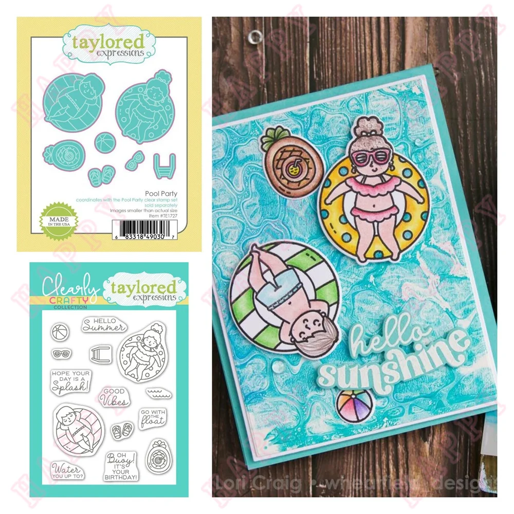 

Arrival New Pool Party Metal Cut Dies and Stamps Scrapbook Diy Paper Craft Background Decoration Photo Frame Card Mould for 2022