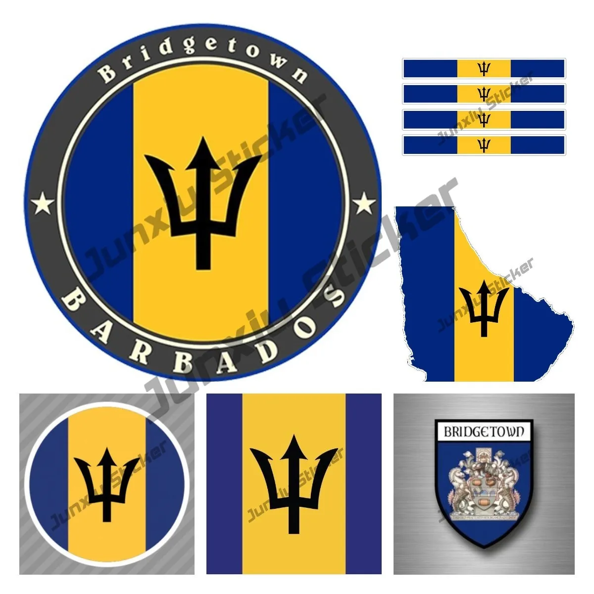 

Barbados Flag Vinyl Decal Sticker Barbadian Bajan Car Window Bumper Vinyl Sticker Laptop Travel Luggage Waterproof Accessories