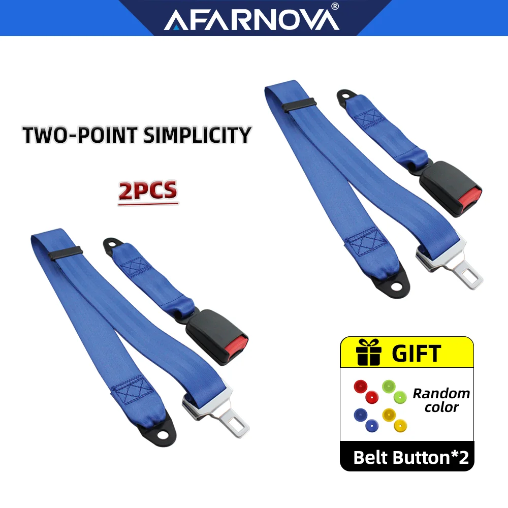 2-точечная простота универсальный автомобильный ремень безопасности синий