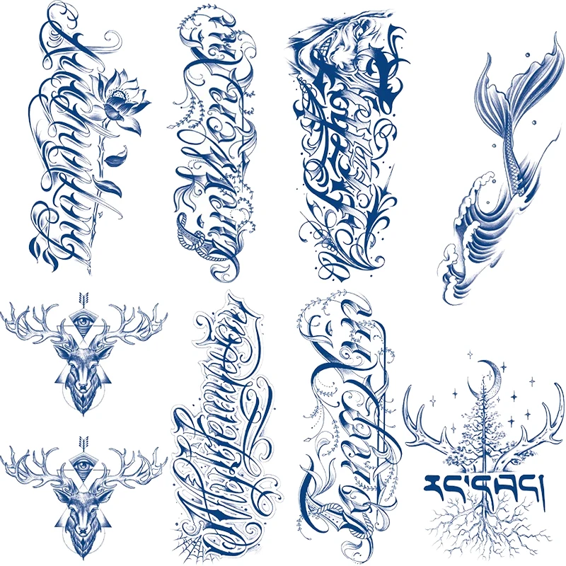 Водостойкая Временная Татуировка Для Мужчин Рука С Животными Дизайн