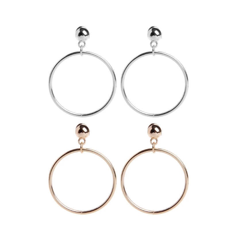 

41XF Fashion Hollow Round Dangle Earrings Fashion Drop Earrings Women Alloy Drop Earring Statement Jewelry Gift