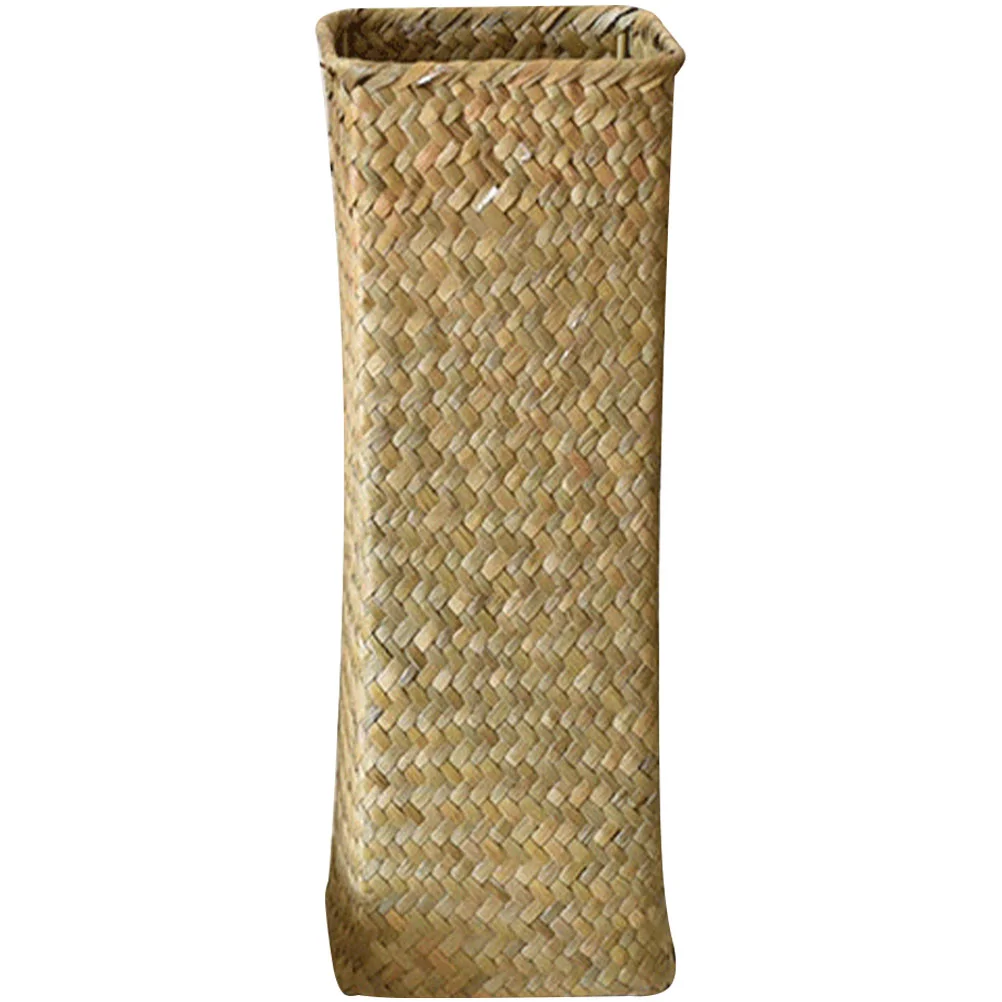 

Vase Flower Woven Tall Wicker Seagrass Basket Rattan Decor Container Rustic Decorative Floral Baskets Weave Table Centerpiece