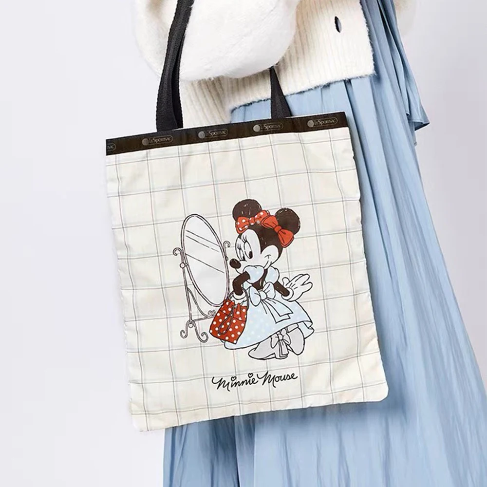 Сумка на плечо Lesportsac с рисунком аниме милая трикотажная Сумка-тоут легкая