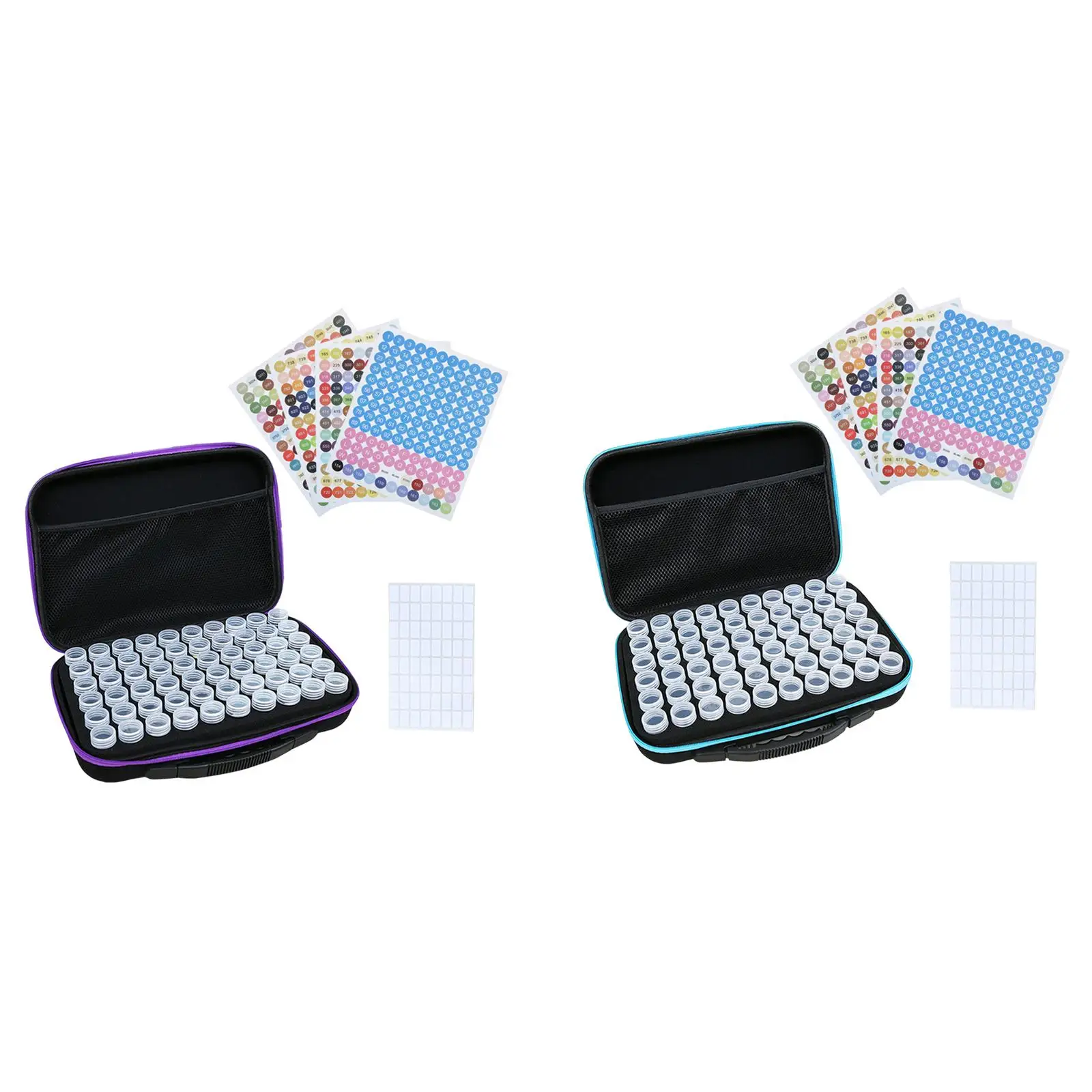 

1 Set 60 Grids Slots Container Carry Holder Fittings Handbag Portable Tool Zipper Kit Storage Bag for Diamond Painting Jewelry