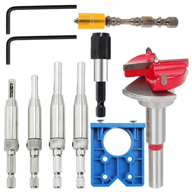 

35Mm Guide Hinge Hole Drilling Hinge Drilling Jig Conceal Hole Opener Door Cabinet Woodworking Accessories For Carpentry