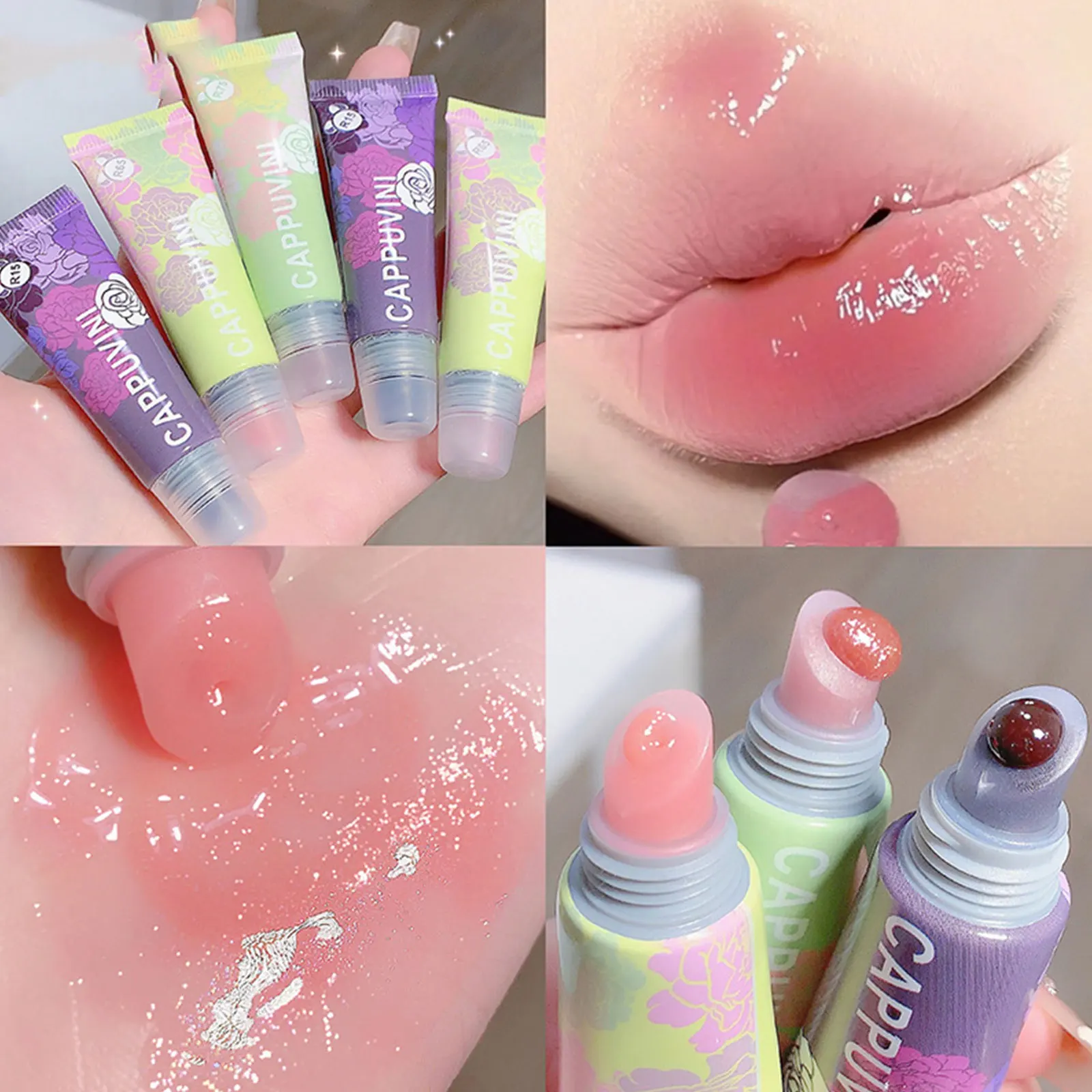 

1PC Mirror Water Glitter Lip Plumper Oil Lip Glaze Waterproof Moisturizing Tinted Lip Essence Oil Lipstick Lips Makeup Cosmetics