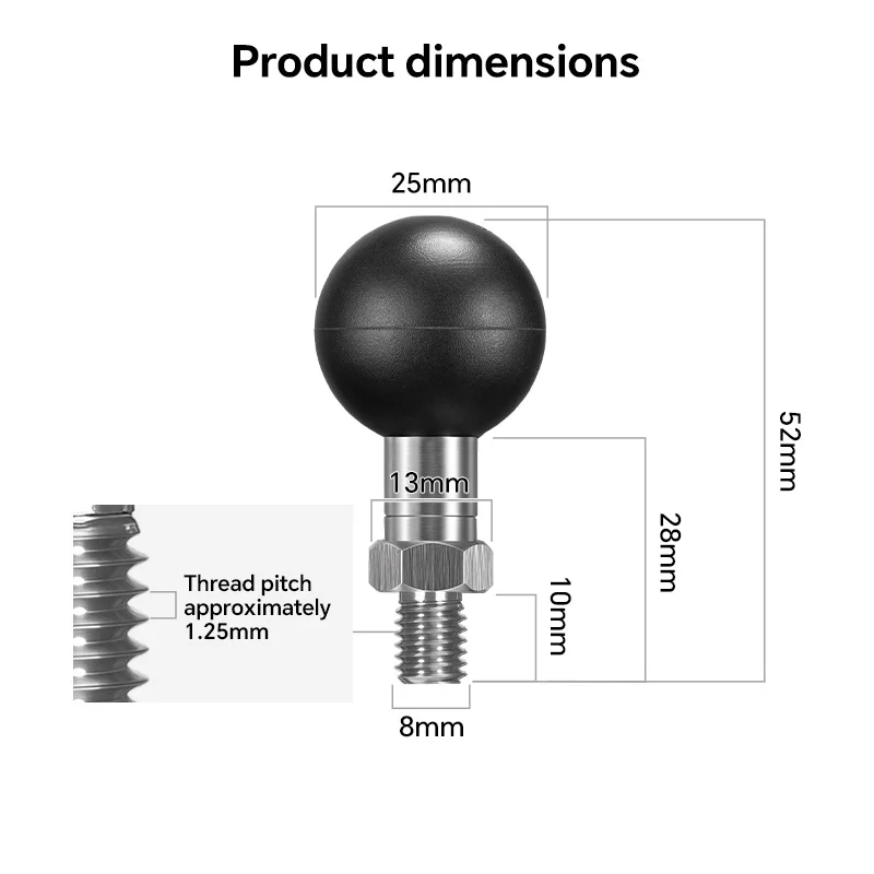 

FANAUE Крепление Для Зеркала Заднего Вида Для Мотоцикла С Головкой-гнездом 25 Мм Удлиненная Основа Универсальный Винт С Голов...