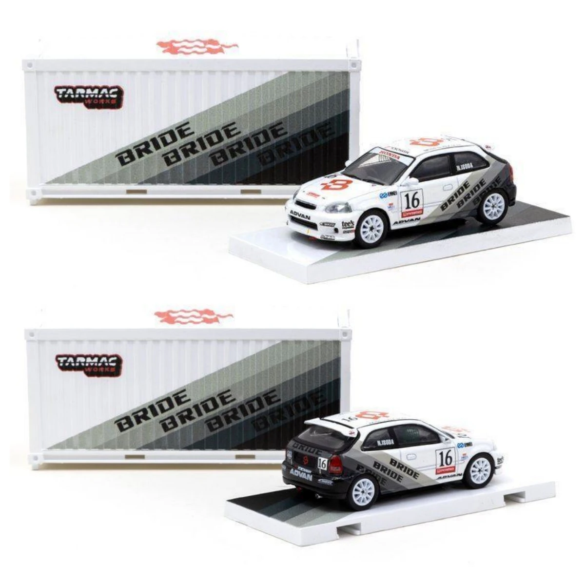

1:64 Civic Тип R EK9-BRIDE-Tarmac Works коллекция литых моделей автомобилей ограниченный выпуск хобби игрушки