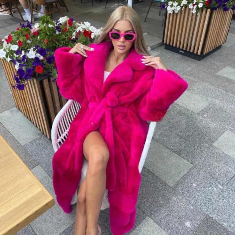 Top Quality Real Mink Fur Long Coats Female Natural Fur Overcoat Winter Luxury Thick Warm Outwear Woman Elegant Casual Oversize