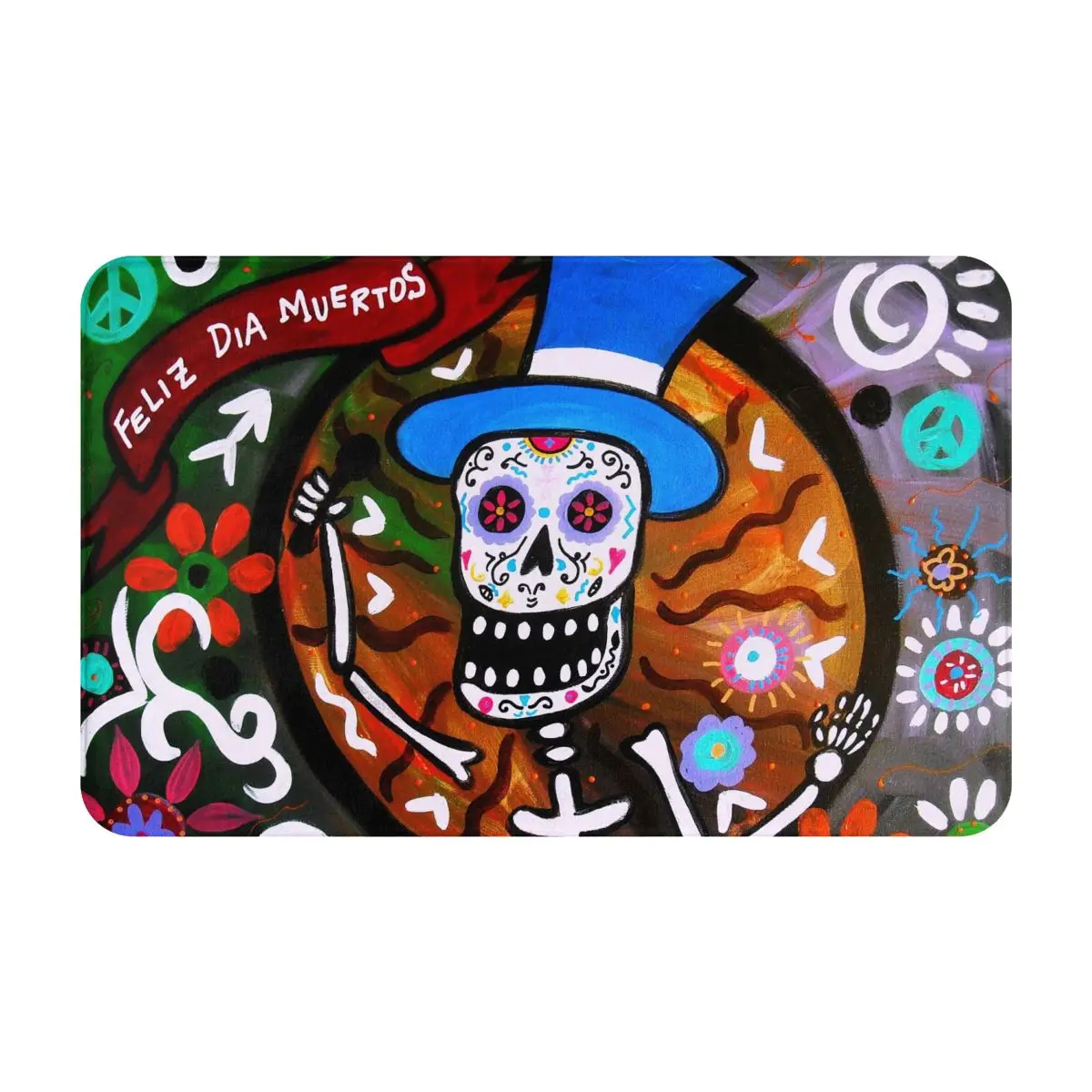 

Skeleton Microfibers Ambiance Non-Slip Home Decor Items Kitchen Crawling Mats Super Dirty Resistant Easy Care Thick Non-Stick