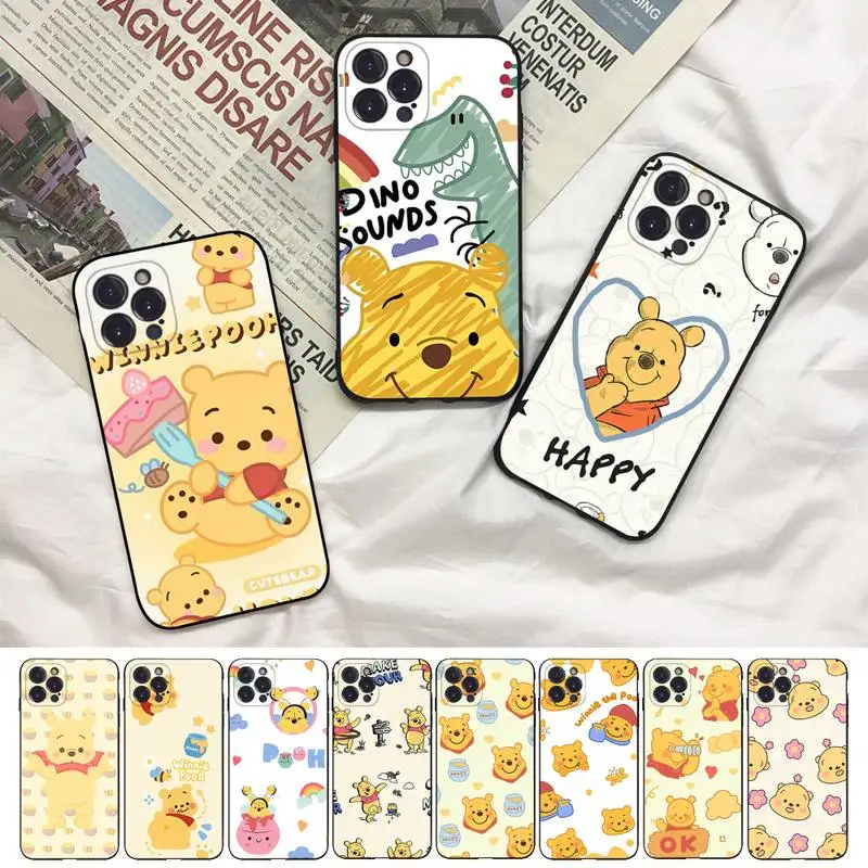 

Winnie the Pooh Bear Phone Case For iPhone 14 11 12 13 Mini Pro XS Max Cover 6 7 8 Plus X XR SE 2020 Funda Shell