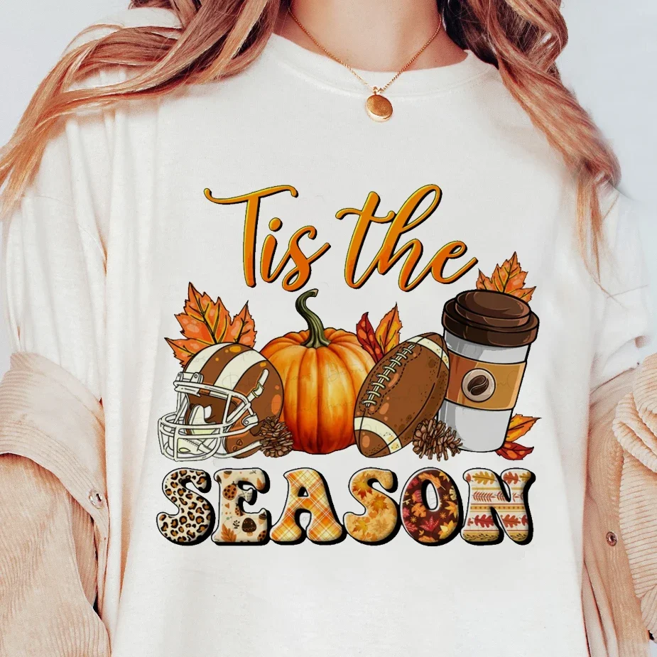 

Женская футболка, модная универсальная Повседневная футболка с рисунком, топ с коротким рукавом и мультипликационным принтом тыквы, одежда, забавная Футболка с принтом