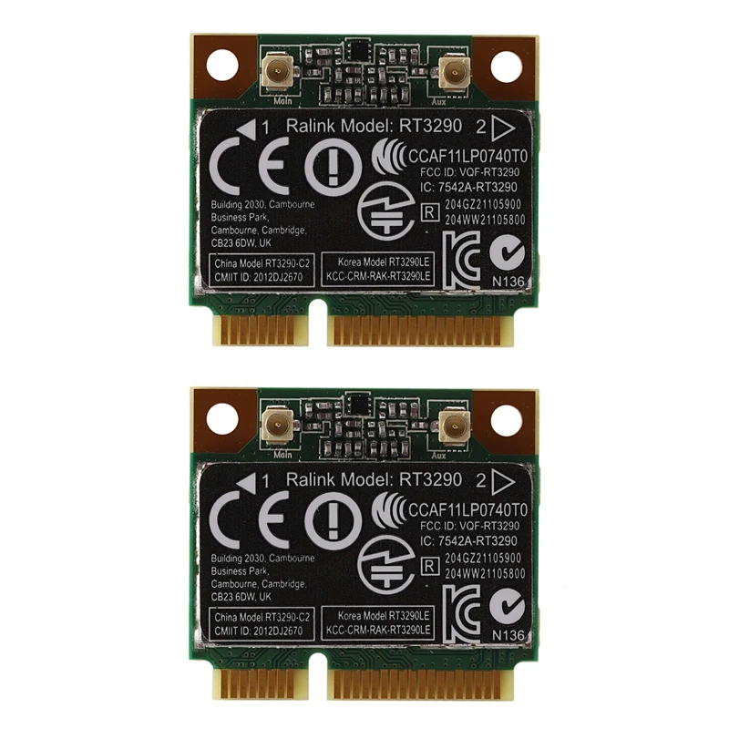

2X 150Mbps 2.4Ghz RT3290 802.11B/G/N Wireless Wlan WIFI + Bluetooth BT 3.0 PCI-E Card For HP CQ58 M4 M6 4445S DV4