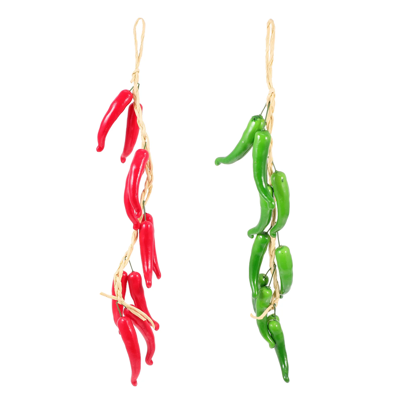 

Pepper Artificial Chili Fake Vegetable Hanging String Red Peppers Lifelike Decor Strings Hot Fruit Garland Ornamenttoy