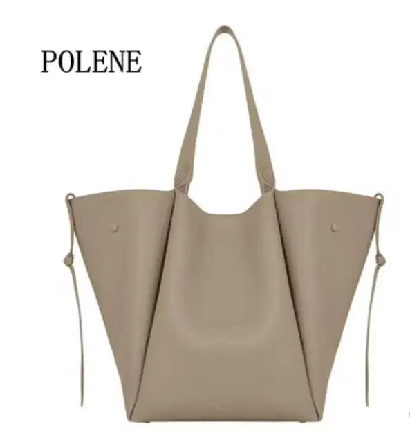 

2022 Hot French polene totes Shopping Bag lecaas big capacity shoulder Handheld Solid Kraft Pitot Bag Large Capacity female bags