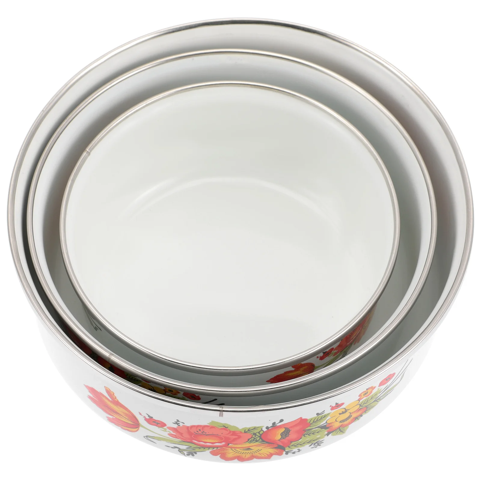 

Bowl Enamel Bowls Mixing Lidsenamelware Serving Basin Set Vintagesoup Pasta Salad Wash Popcorn Large Dish Ceramic Ware Dessert