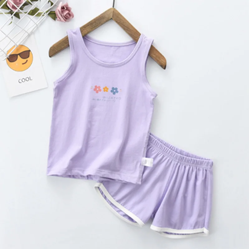 

Children Clothing Set xxx Boys And Girls Clothes Vest+Short Pants Baby 2Pcs Suit Cartoon Kids Outfits Cotton 2022 Summer