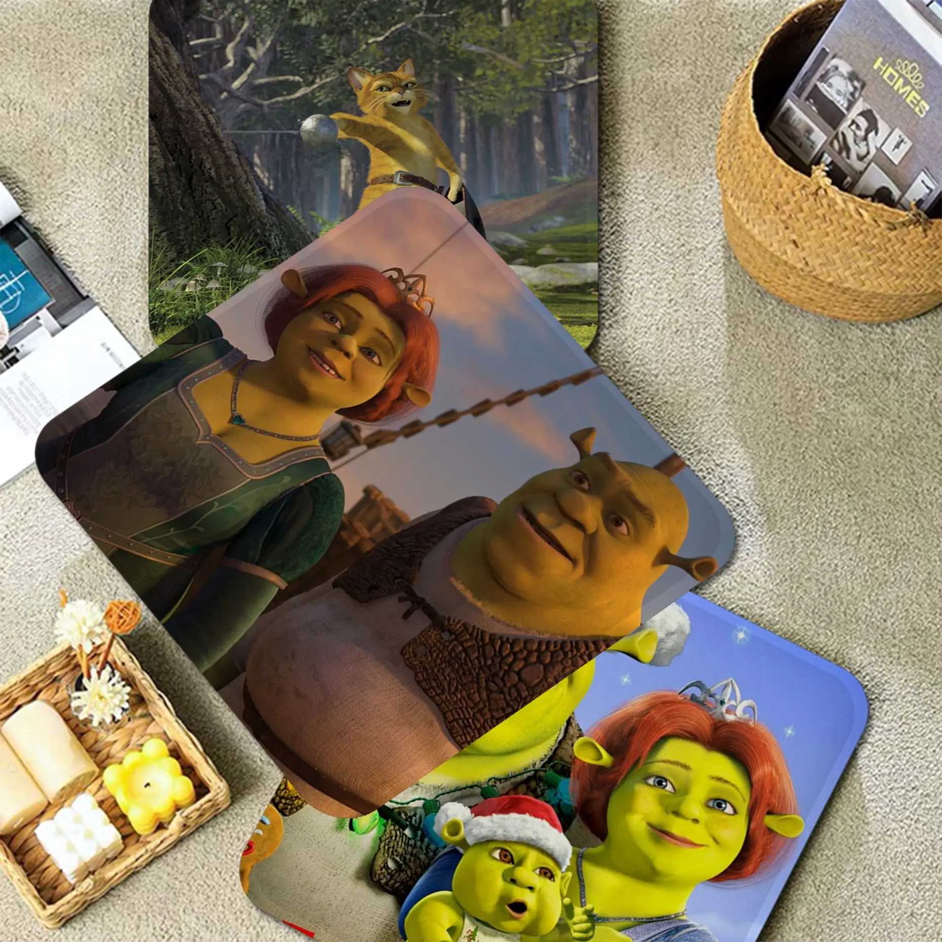 

S-Shrek Movie Tie Rope Dining Chair Cushion Circular Decoration Seat For Office Desk Cushions Home Decor