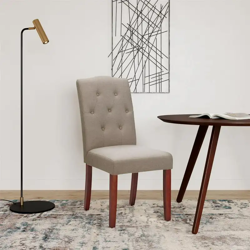 

Gardens Parsons Upholstered Tufted Dining Chair,Taupe