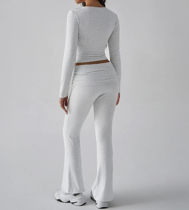 Женский Осенний модный новый комплект из двух предметов повседневный облегающий