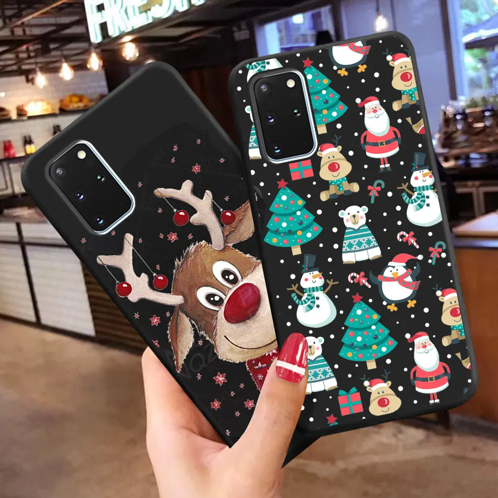 Чехол для Samsung S23 S21 FE A12 A13 A53 A72 S20 FE A52 S22 PLUS, мягкий чехол для Galaxy A14, подарок на Новый год, Рождество
