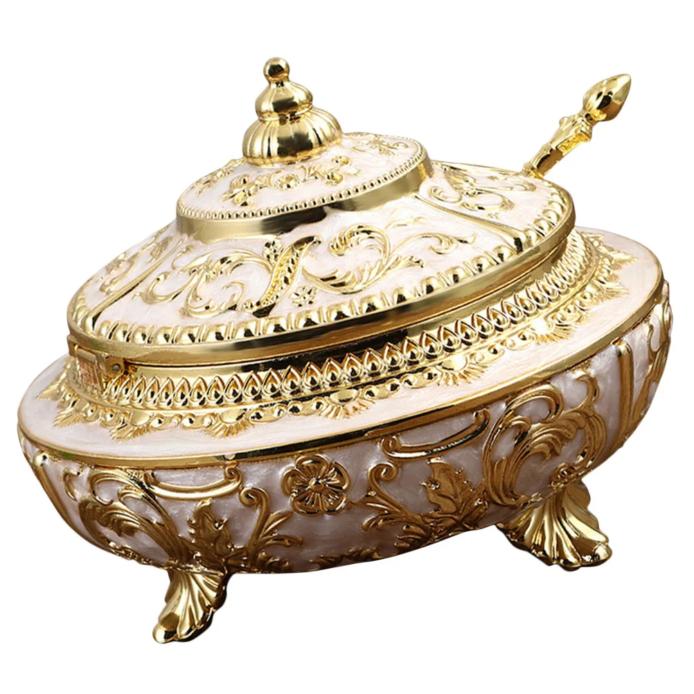 

Jar Sugar Candy Bowl Salt Box Storage Holder Pepper Lidkitchen Seasoning Canisters Dish Container Vintage Covered Jewelry