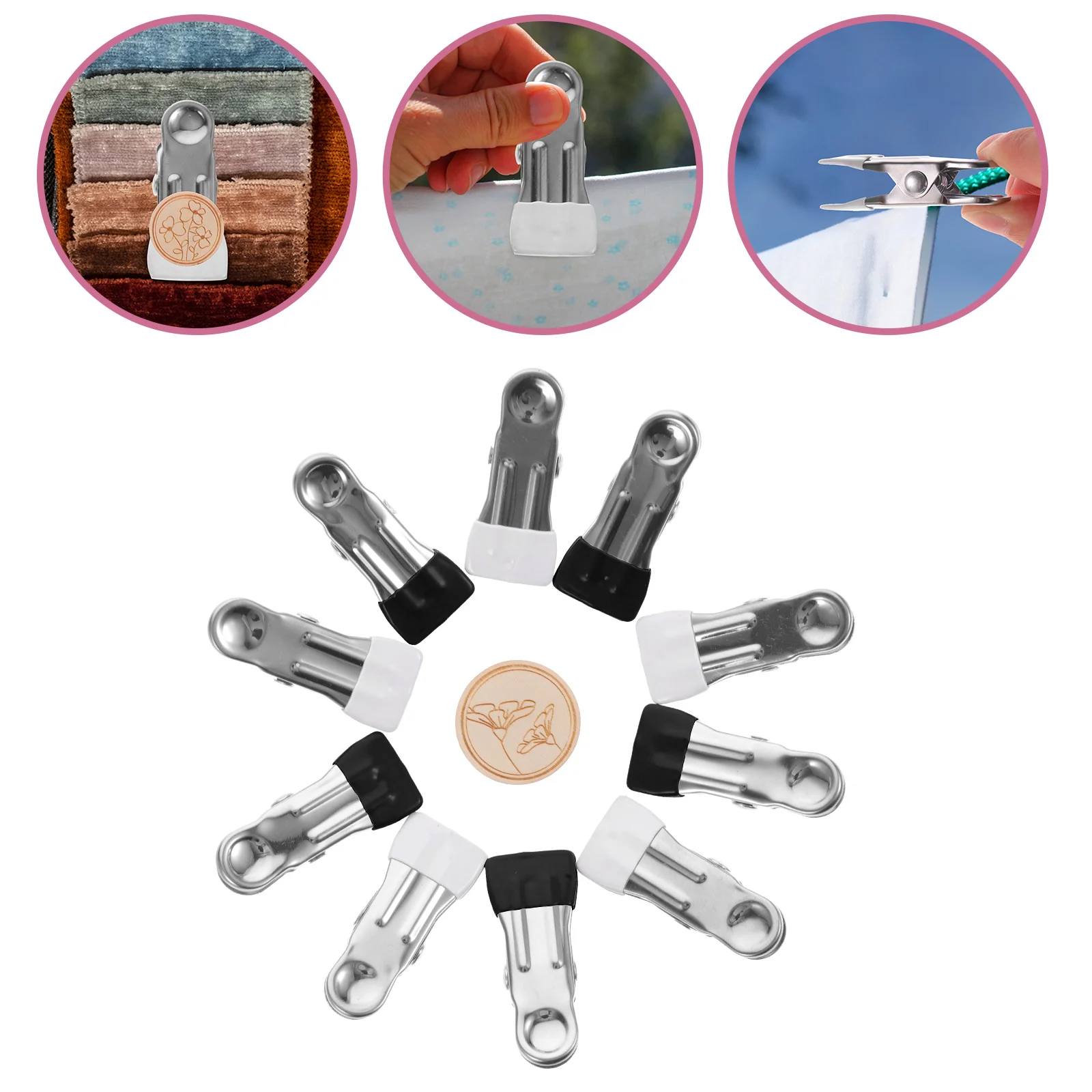 

Photo Sewing Clips Heavy Duty Potato Chip Magnet Household Colored Clothes Pins