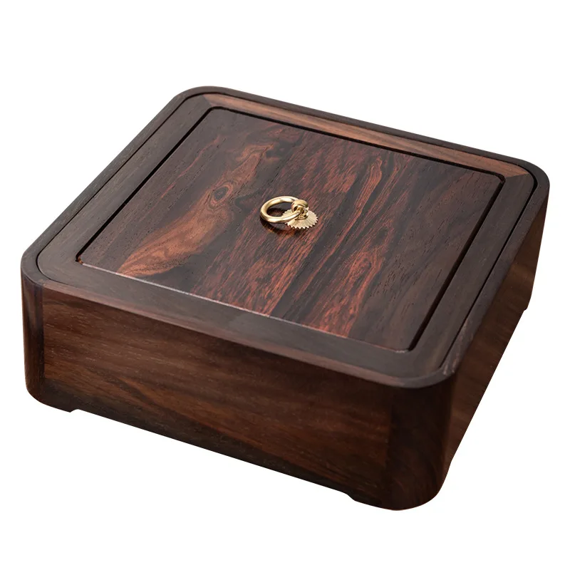 Vintage Rosewood Jewelry Box Storage Organizer Case Fruit Plate Compartment with Lid Candy Wood Jewelry Storage Box Gift Ideas