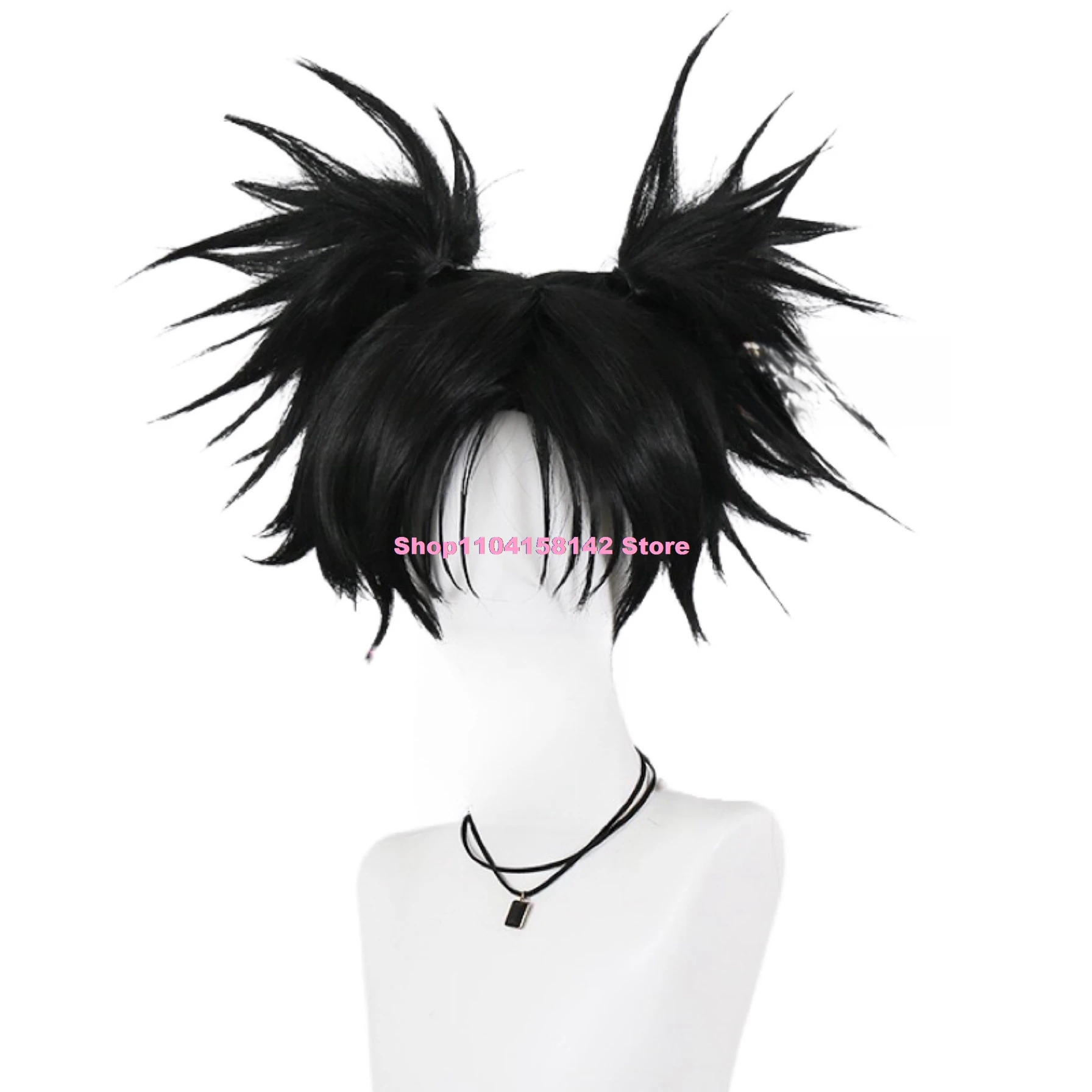 Парик для косплея Choso аниме дзюдзюцу кайсен сезон 2 черный двойной хвост наклейка