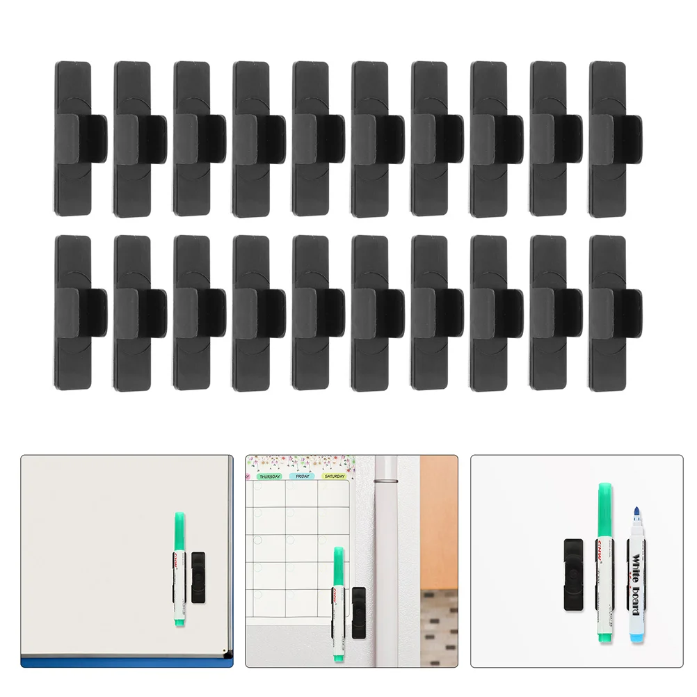 

20 Pcs Portable Clips Wall Holder Whiteboard Pens Adhesive Plastic Office