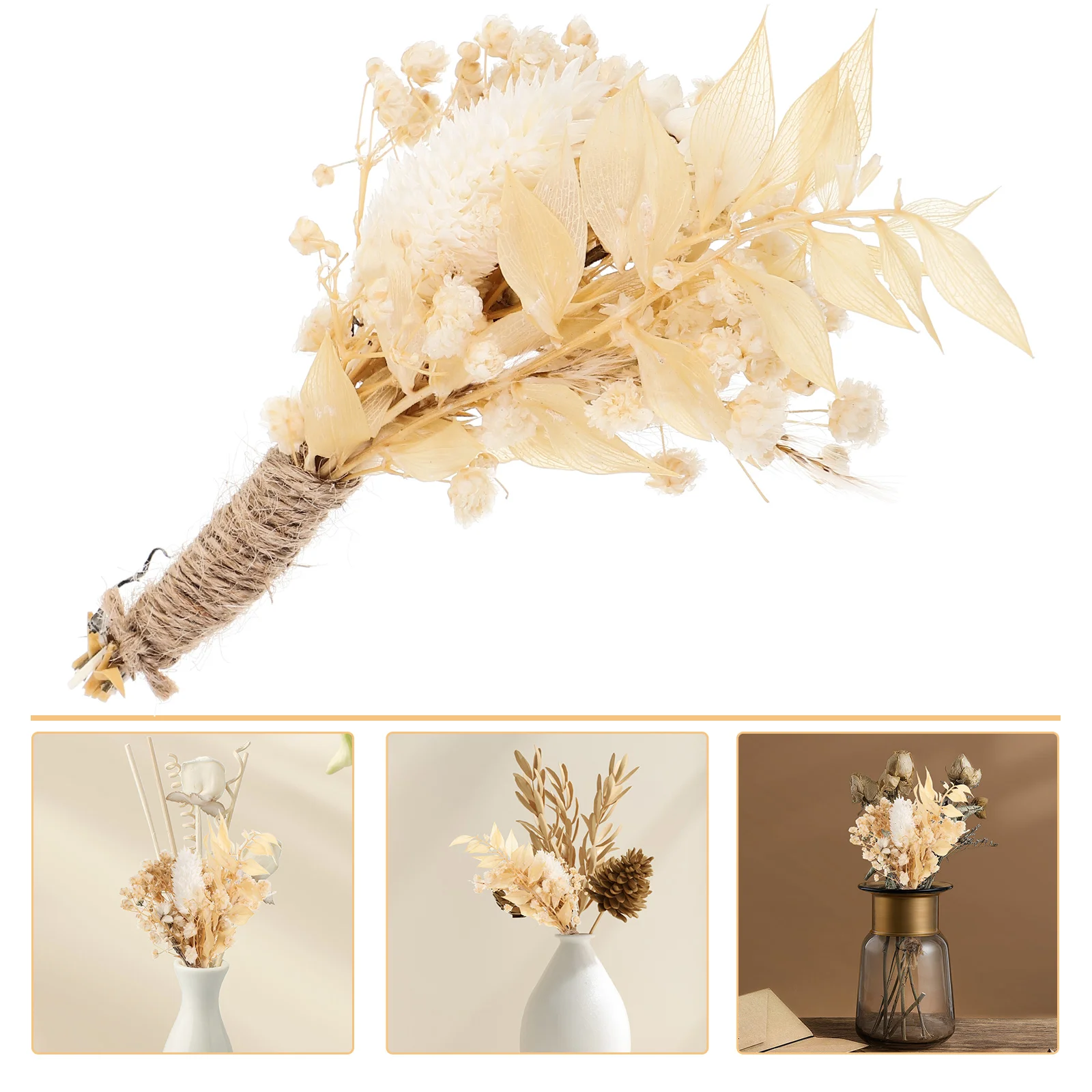 

1 Bundle of Dried Flowers Decorative Dried Hydrangea Bouquet Vase Bouquet Decor