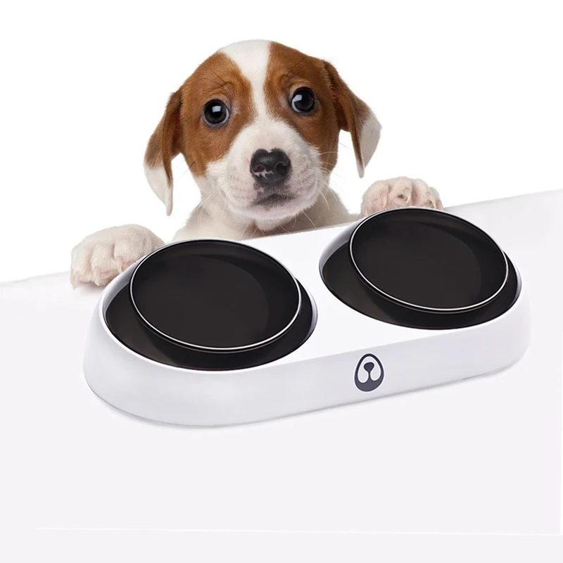 

Dog Double Bowl Adjustable Safety Puppy Food Water Feeder Pets Drinking Dish Feeder Dog Supplies Feeding Dishes Cats Bowl