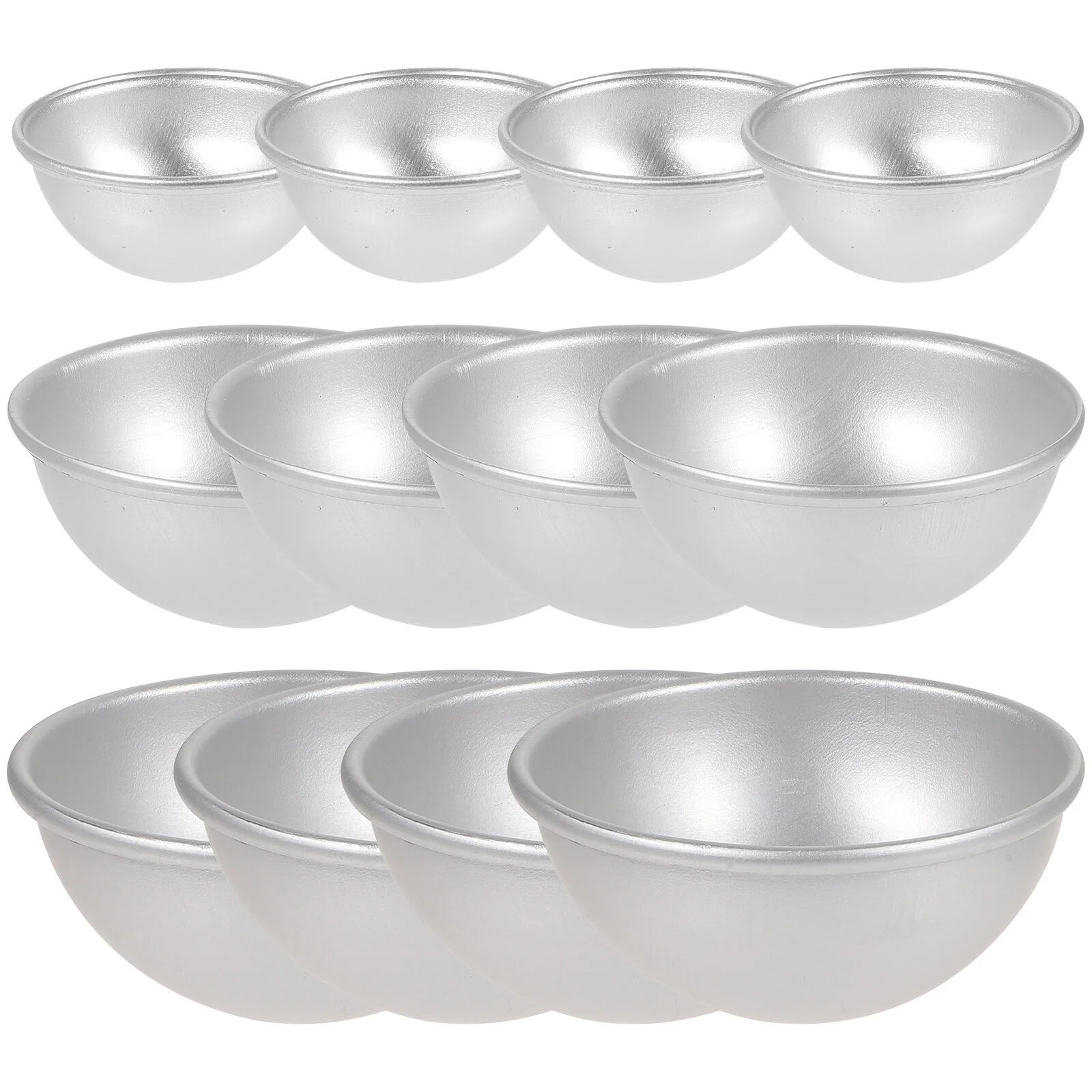 

12 Pcs Bath Salt Ball Mold Soap Making Mini Decor Baking Mould Decorative DIY Supply Aluminum Alloy Craft Small