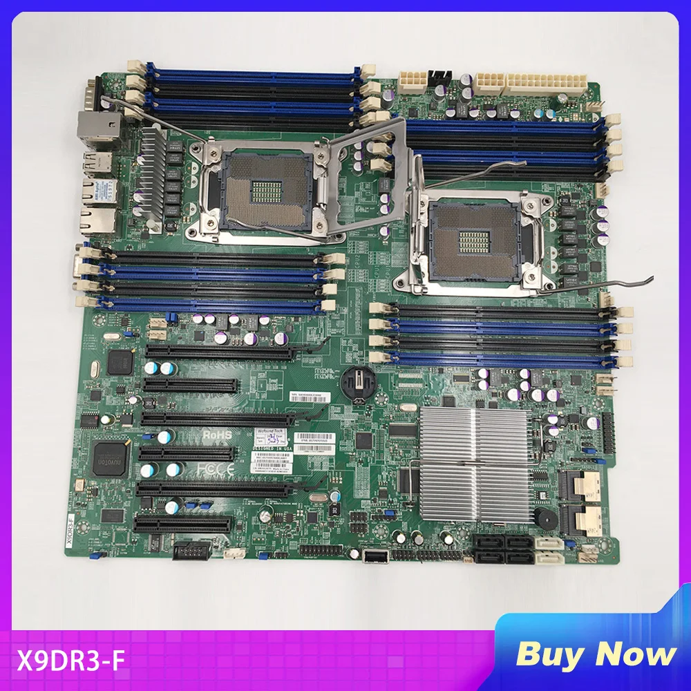 

X9DR3-F For Supermicro Server Motherboard LGA2011 Support E5-2600 V1/ V2 Family ECC DDR3 8x SAS Ports From C606