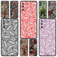 black case for samsung galaxy s21 ultra s22 plus s20 fe waterproof smartphone cover s10 s9 note 20 funda marvel banner deadpool